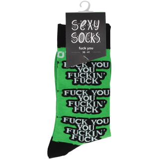 Chaussettes sexy "Fuck you" 36-41 pliées