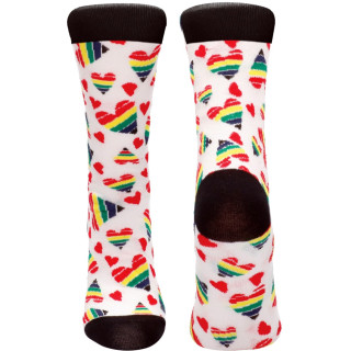 Chaussettes sexy "Happy Hearts" 36-41 vue de devant et derrière