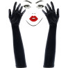 Gants 47cm satinés noir Temptation