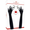 Gants 47cm satinés noir Temptation