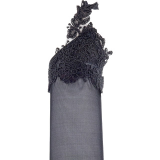 Mitaines 43cm en dentelle et masque noir Sensual