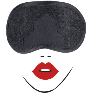 Gants 50cm satinés et masque noir Allure