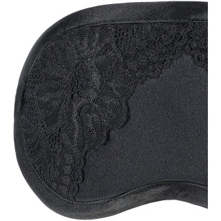 Gants 50cm satinés et masque noir Allure