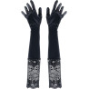 Gants 50cm satinés et masque noir Allure