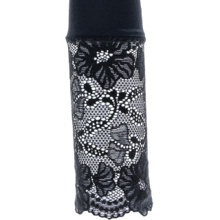 Gants 50cm satinés et masque noir Allure