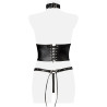 Ensemble 4 pièces guépière noir et chaînes S-M