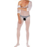 Combinaison homme ouverte MOSKOW blanche