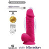 Vibro ventouse et bourses fuchsia 8,5" SilexD 20,5 x Ø5cm USB