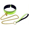 Collier et laisse phosphorescent Luminious vert fluo