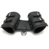 Doubles menottes pour poignets en cuir noir