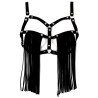 Soutien-gorge en cuir avec franges