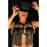Soutien-gorge en cuir avec franges