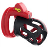 Cage chasteté homme Joker rouge et noir de profil