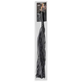 Grand martinet fouet noir avec draguonne 65cm