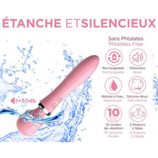 Powerful Wand & Vibro USB rose