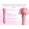 Powerful Wand & Vibro USB bordeaux
