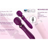 Powerful Wand & Vibro USB bordeaux