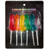 6 sucettes pénis Rainbow saveur fruits 20g