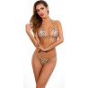 Soutien-Gorge en chainettes et anneaux argentées