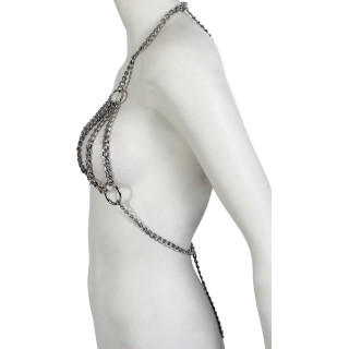 Soutien-Gorge en chainettes et anneaux argentées