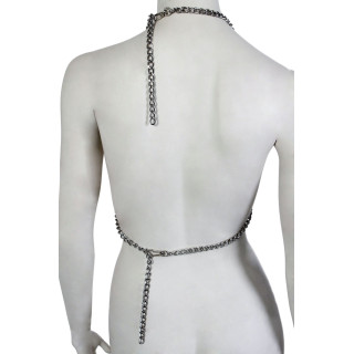 Soutien-Gorge en chainettes et anneaux argentées