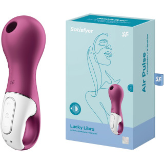 Stimulateur clitoris air pulsé étanche Lucky Libra mauve