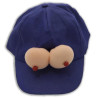 Casquette bleue avec seins