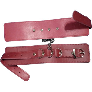 Menottes en cuir rouge