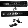 Menottes cuir noir 2 cadenas 