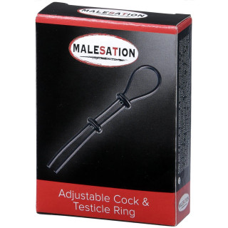 Cockring pénis et bourses réglable en deux points