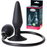 Par derrière Plug ventouse noir gonflable 15cm Malesation