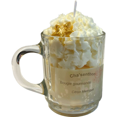 Bougie gourmande Cha'sentbon Citron Meringué 210g