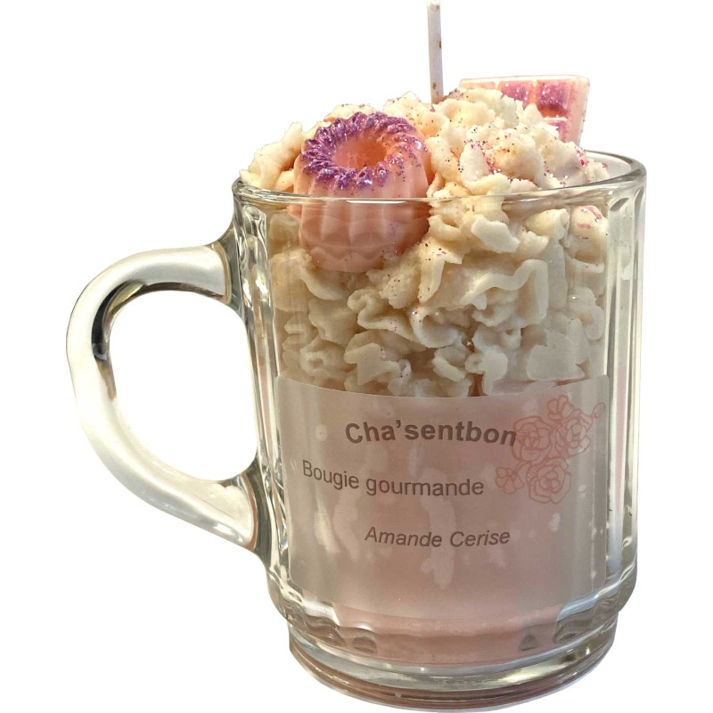 Bougie gourmande Cha'sentbon Amande Cerise 210g