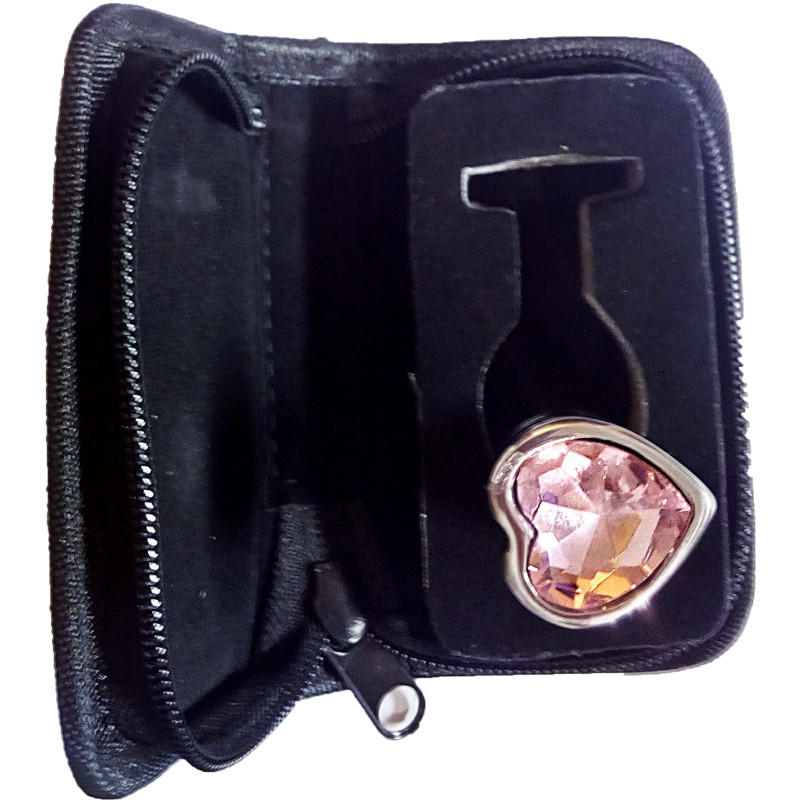 Plug Anal Rosebud En Acier Inoxydable Rose - Taille S (70x28 Mm, 55g), Avec Pochette Velours, Neuf, Stimulant