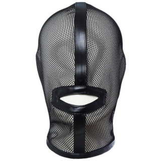 Cagoule mesh résille noire lacets arrières