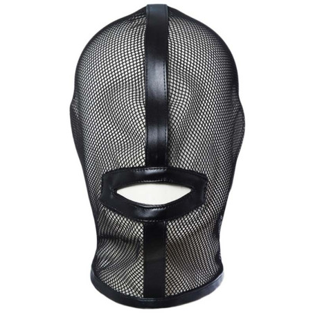 Cagoule mesh résille noire lacets arrières