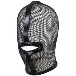 Cagoule mesh résille noire lacets arrières