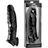 Étui pénien noir Penis Sheath + Ball Stretcher 22cm