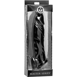 Étui pénien noir Penis Sheath + Ball Stretcher 22cm