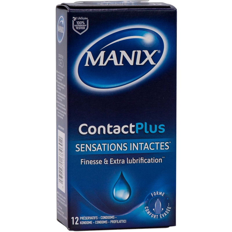12 préservatifs extra fin lubrifiés MANIX