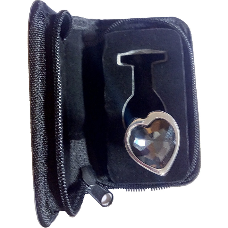 Plug ROSEBUD Coeur gris en acier taille S