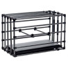 Cage en métal ajustable Kennel Puppy noire