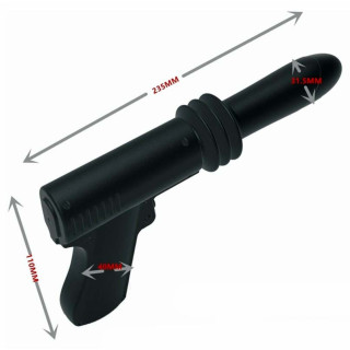 Gode vibrant avec poussée Fuck Gun 10xØ3cm