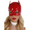 Masque Catwoman en vinyle rouge