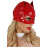 Masque Catwoman en vinyle rouge
