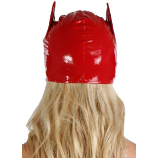 Masque Catwoman en vinyle rouge
