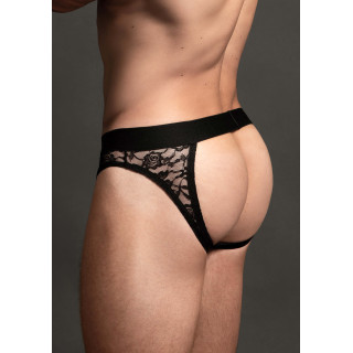 Jockstrap Bottomless Lace dentelle noir L-XL