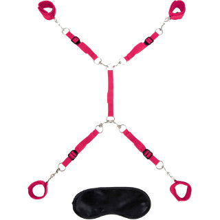 Menottes LUX FETISH 7 pièces Bed Spreader rose
