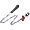 Plug argent aluminium avec laisse S