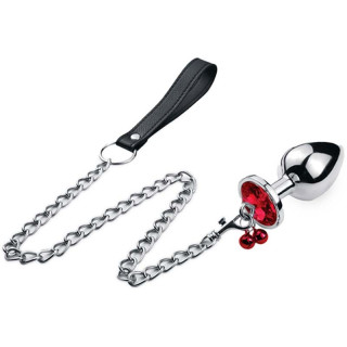 Plug argent aluminium avec laisse M